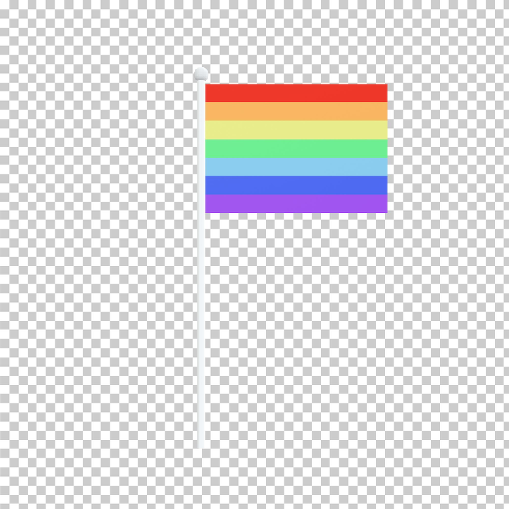 PSD bandiera lgbt pride month isolata concetto bisessuale transgender omosessuale
