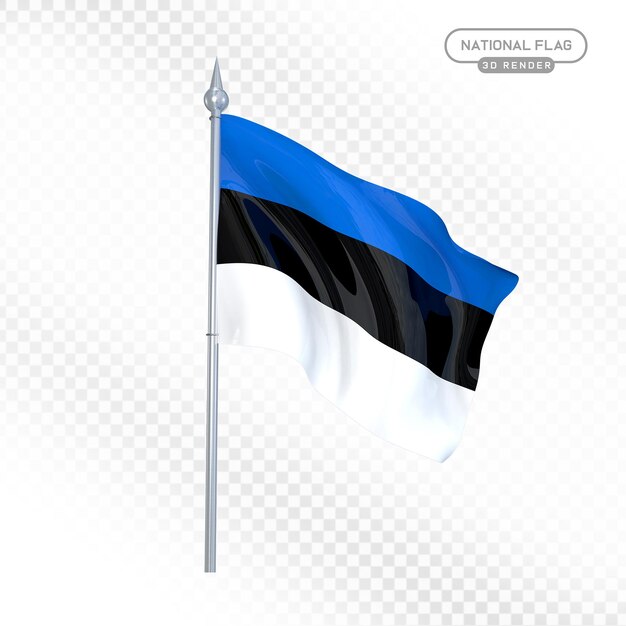 Bandiera nazionale Estonia Render 3D