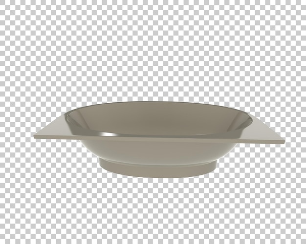 Bañera aislada sobre fondo transparente ilustración de renderizado 3d