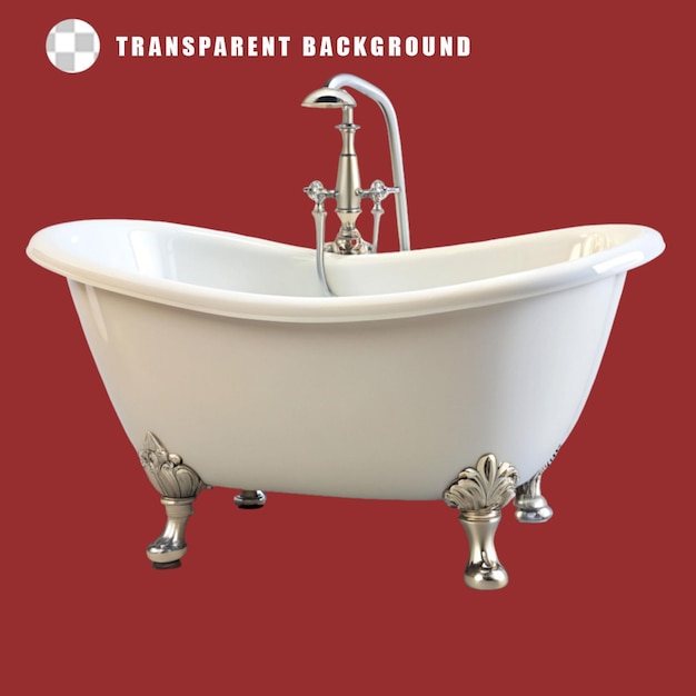 bañera aislada sobre un fondo transparente