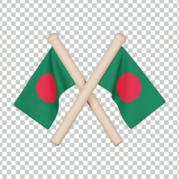 PSD bangladesh drapeau 3d icône