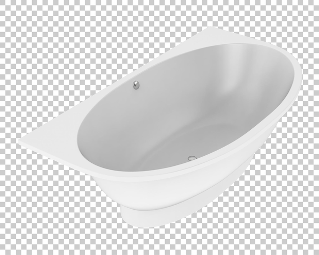 Banheira isolada em fundo transparente ilustração de renderização 3d