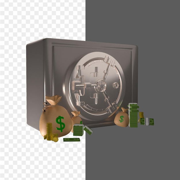 Bank 3d-icon-illustrationen