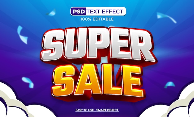 Banner 3D à effet de texte de super vente
