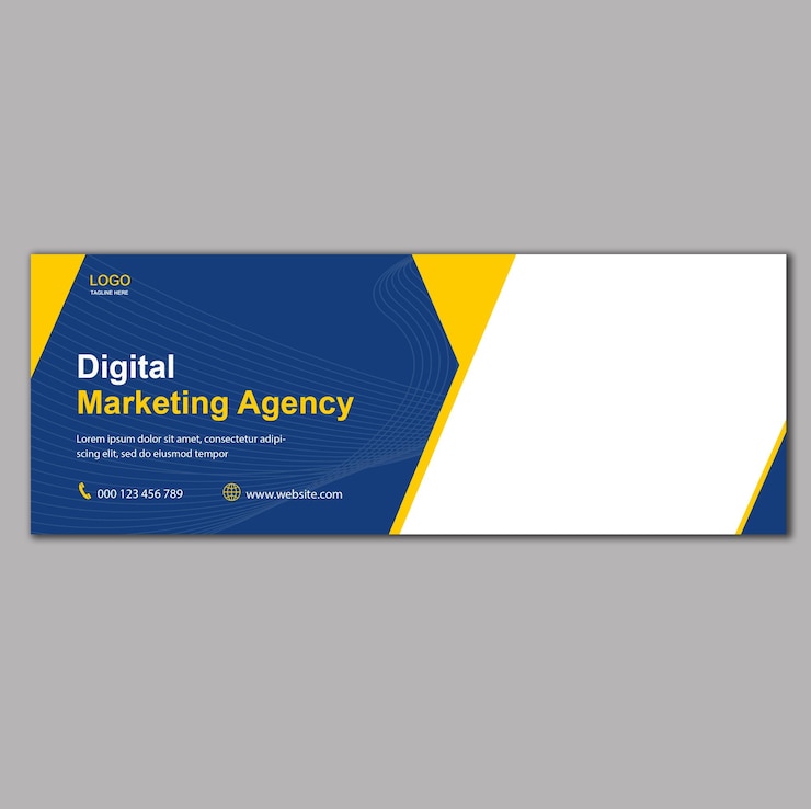 PSD banner de agencia de marketing digital