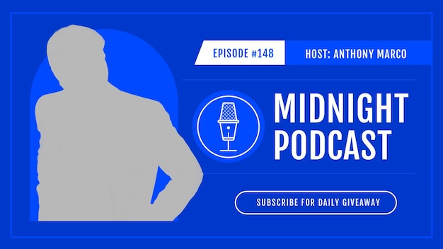 Banner de aprendizaje de podcast y plantilla