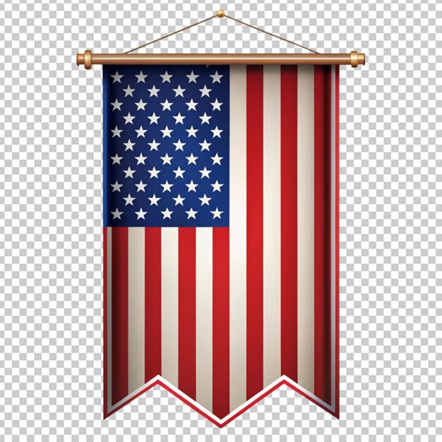 PSD banner, auf dem die amerikanische flagge gedruckt ist