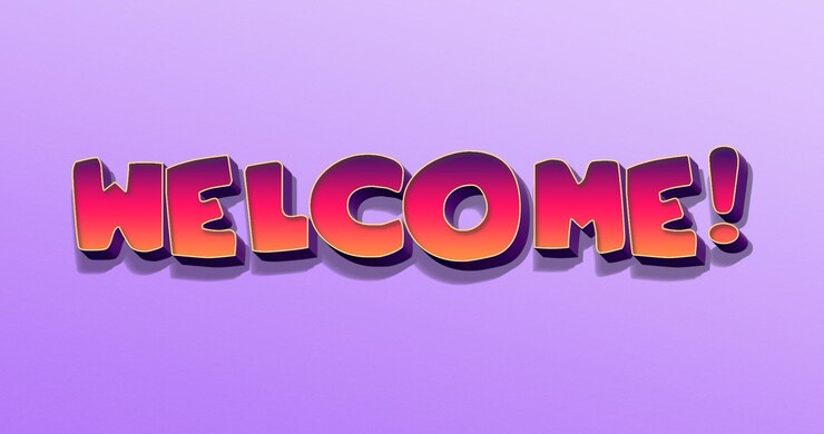 PSD banner de bienvenida, efecto de texto de photoshop moderno psd, imágenes prediseñadas de banner de bienvenida, cartel de bienvenida
