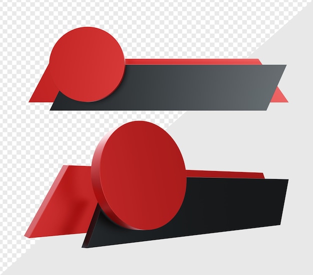 PSD banner en blanco realista 3d aislado