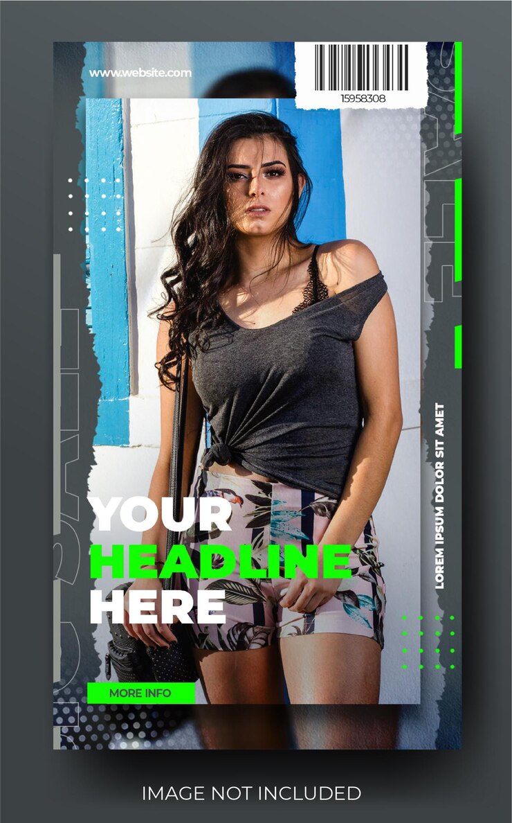 Banner de cartel de redes sociales de instagram de venta de moda dinámica