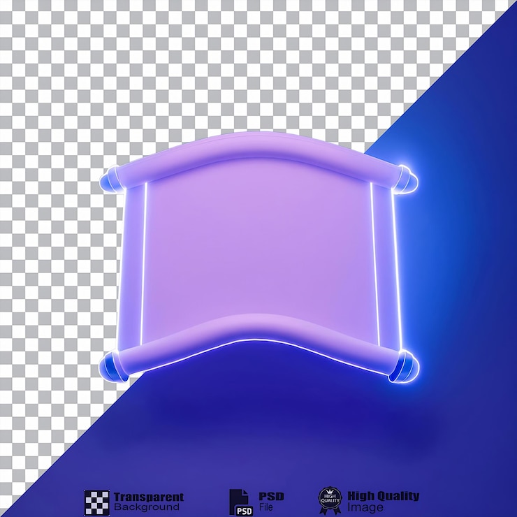 PSD banner cartoon glow icon 3d aislado en un fondo transparente