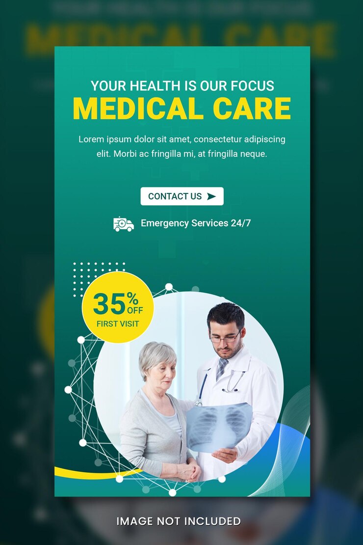 PSD banner de la compañía médica de atención médica