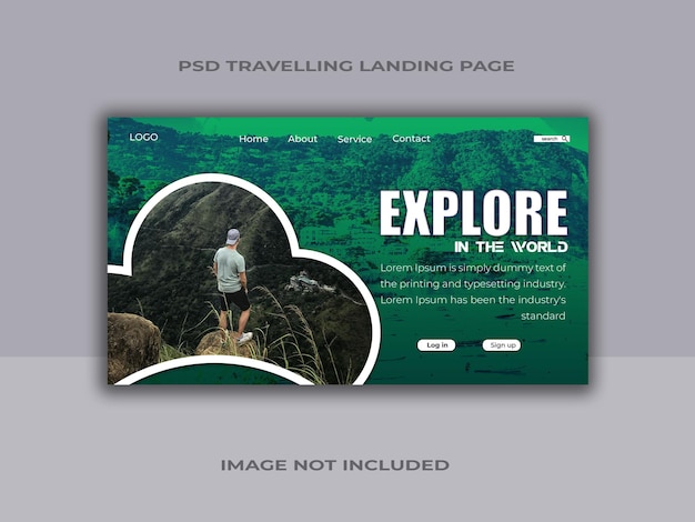 Banner et conception de la couverture de la page d'accueil des voyages et du tourisme