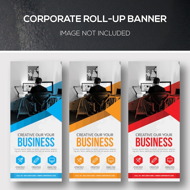 PSD banner corporativo enrollable