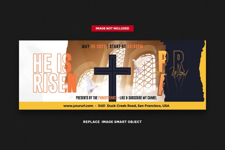 PSD banner da igreja fb newsfeed