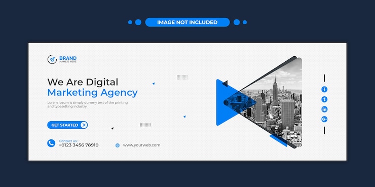 PSD banner da web de mídia social de agência de marketing digital ou modelo de folheto quadrado