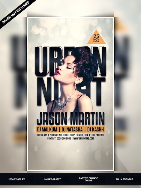 Banner da web instagram noturno urbano ou postagem nas redes sociais