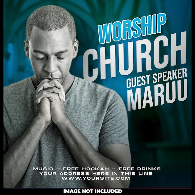 Banner da web para publicação de panfleto de conferência da igreja