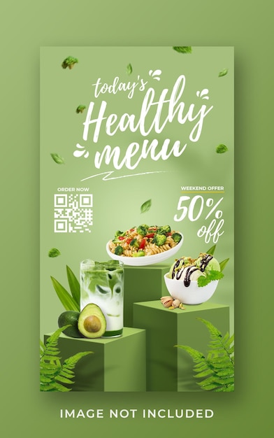 PSD banner de alimentos