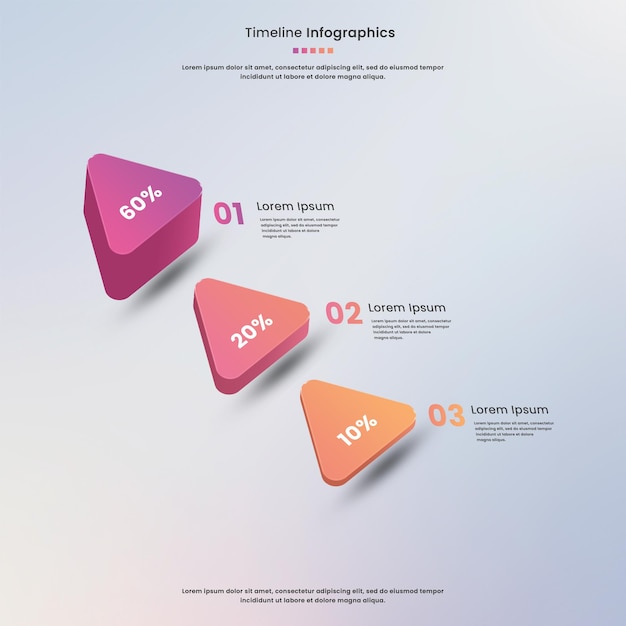 Banner de apresentação do infográfico de três etapas