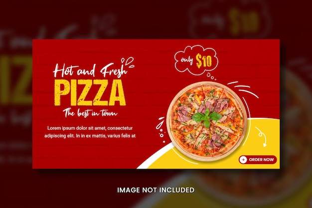 Banner de capa do Facebook de alimentos