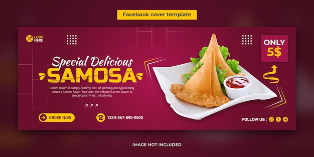 PSD banner de comida de restaurante do ramadã e modelo de capa do facebook