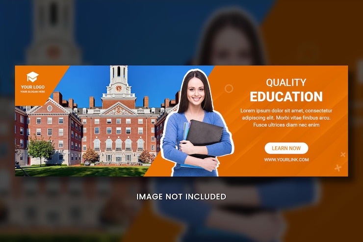 PSD banner de educação escolar de volta às aulas