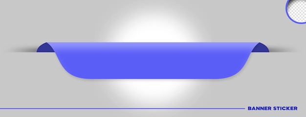 banner de forma de adesivo isolado para composições