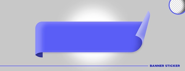 banner de forma de adesivo isolado para composições