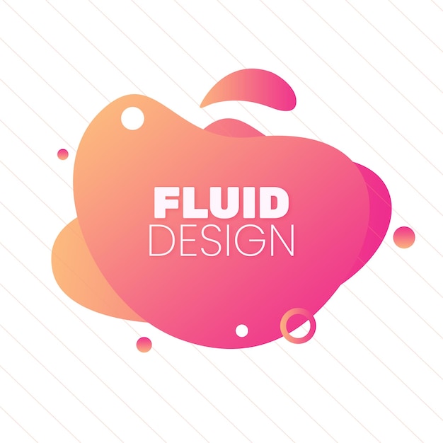 PSD banner de formas fluidas de gradiente abstrato