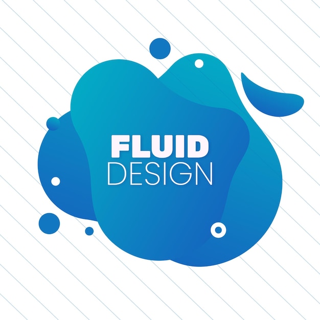 Banner de formas fluidas de gradiente abstrato