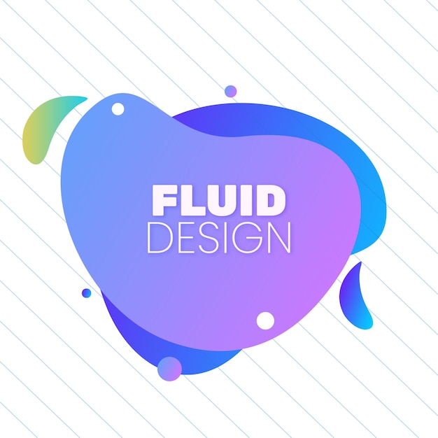 PSD banner de formas fluidas de gradiente abstrato