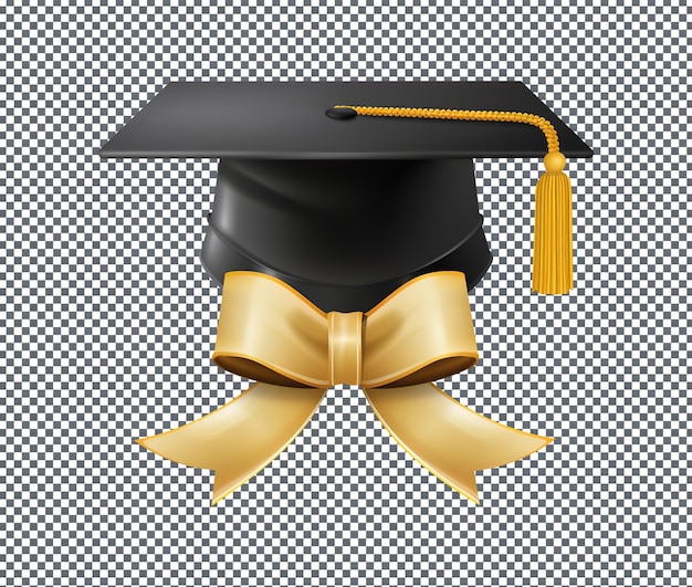 Banner de formatura tão lindo isolado em fundo transparente