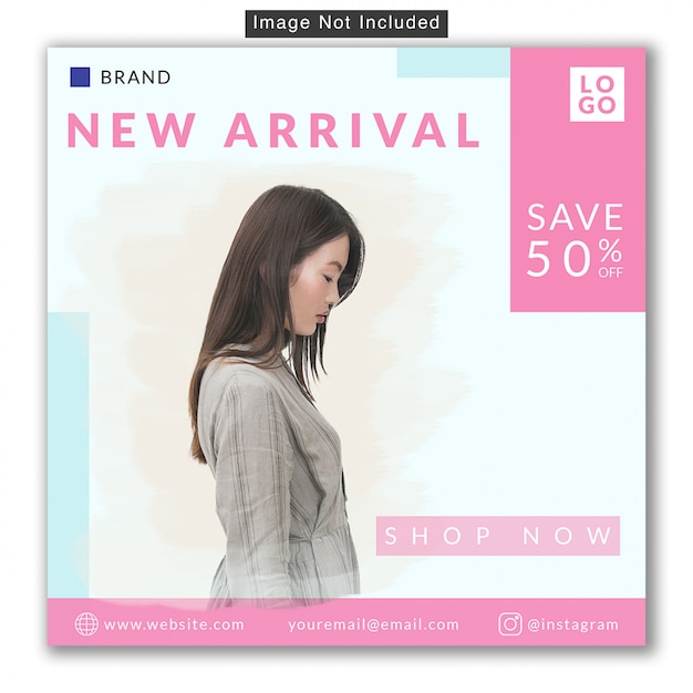 Banner de instagram de mídia social de venda de moda Psd Premium