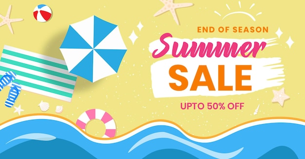 Banner de mega promoção de verão