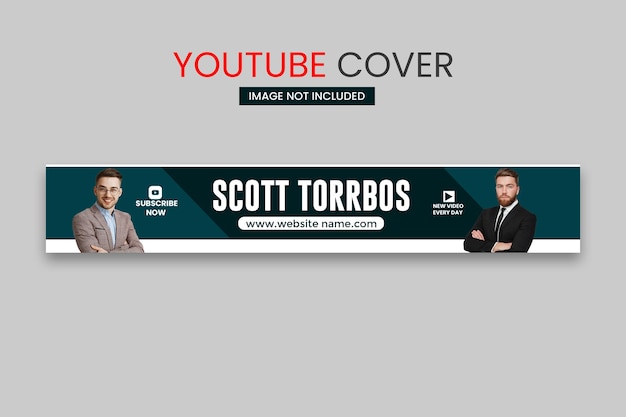 Banner de mídia social de cabeçalho profissional do LinkedIn e modelo de design de arte de capa de canal do youtube psd