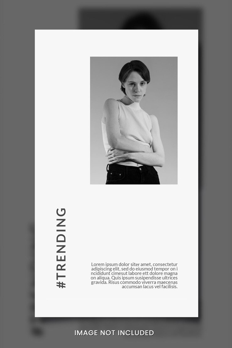 PSD banner de mídia social de moda minimalista