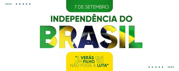 Banner de mídia social instagram 7 de setembro no brasil