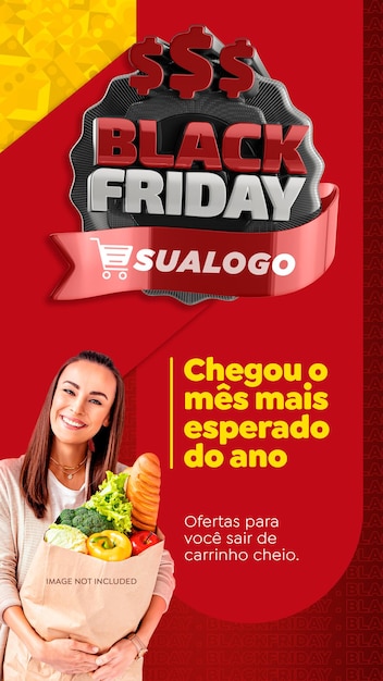 PSD banner de mídia social para vendas de sexta-feira negra