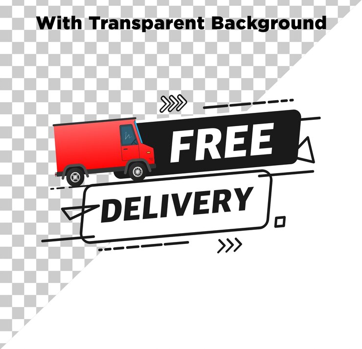 PSD banner de oferta de entrega gratuita png psd isolado em fundo transparente