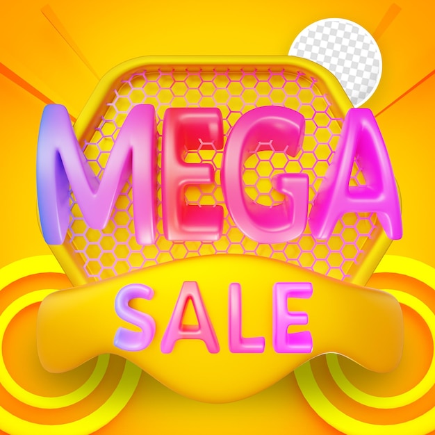 Banner de promoção de mega venda