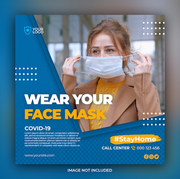 Banner de saúde com tema de prevenção de vírus