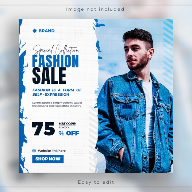 Banner de venda de moda moderna para mídia social facebook instagram design de modelo de postagem