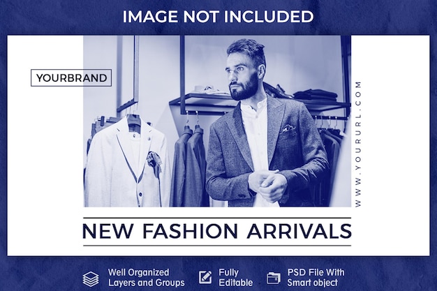 PSD banner de venda de moda na web