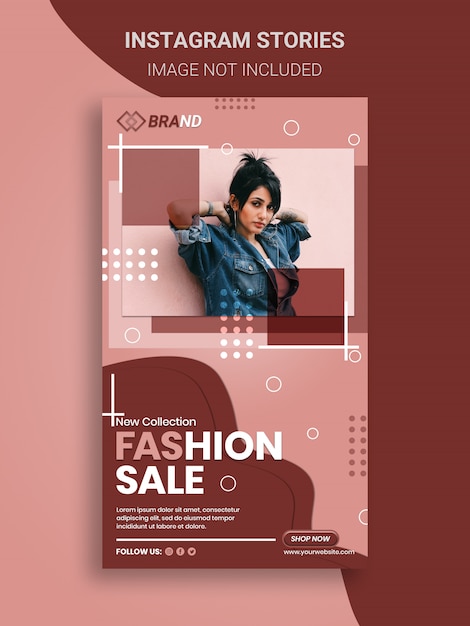 Banner de web de venda de moda