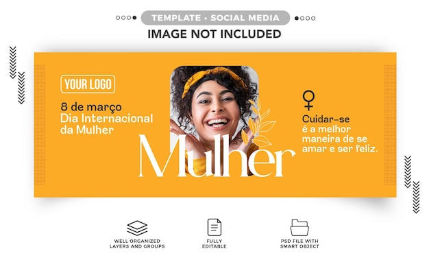 Banner dei social media Buona festa della donna