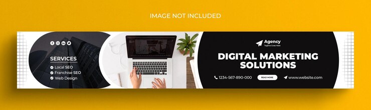 PSD banner del profilo linkedin aziendale semplice e design della copertina dei social media