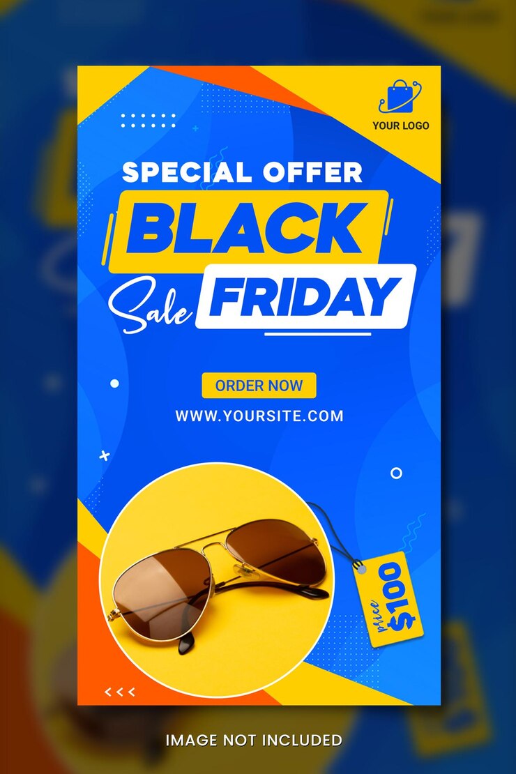PSD banner delle vendite del black friday