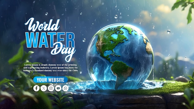 Banner der sozialen Medien zum Weltwassertag