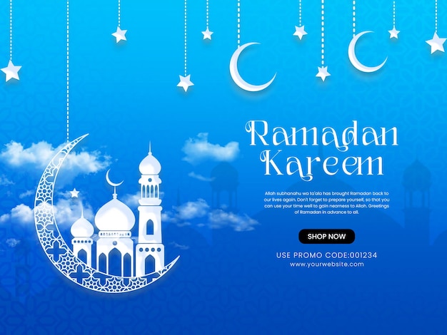 Banner-Design für soziale Medien im Ramadan